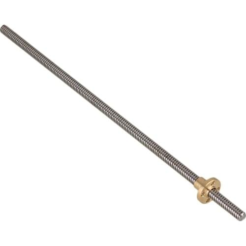 300mm Lead Screw 3D Printer Z Axis Lead Screw 4mm Screw Pitch Linear Rail Bar with Brass Nut
