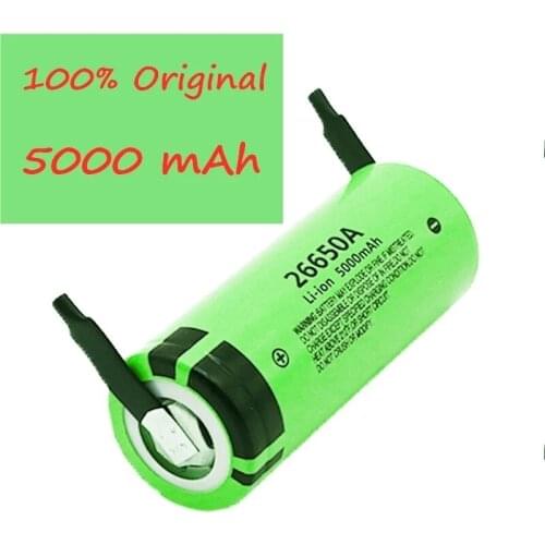 4-10PCS Original New 26650 battery For 26650A 3.7V 5000mAh High Capacity 26650 Li-ion Rechargeable Battery with nickel