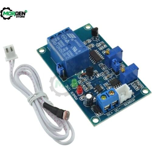 Automatic Control Module 12V Adjustable Time Delay Photorelay Light Photosensitive Resistor Detection Brightness Switch Module