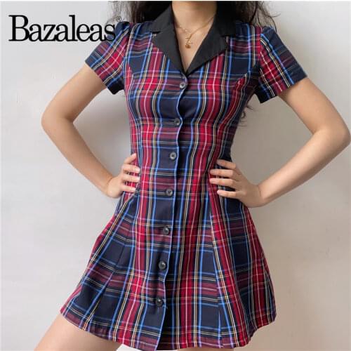 Bazaleas Summer Short Sleeve Dresses