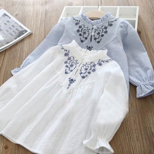 Baby Girls Blouse spring autumn kids shirt long sleeve toddler blouses cozy Ruffle Girl Tops children clothes flower striped