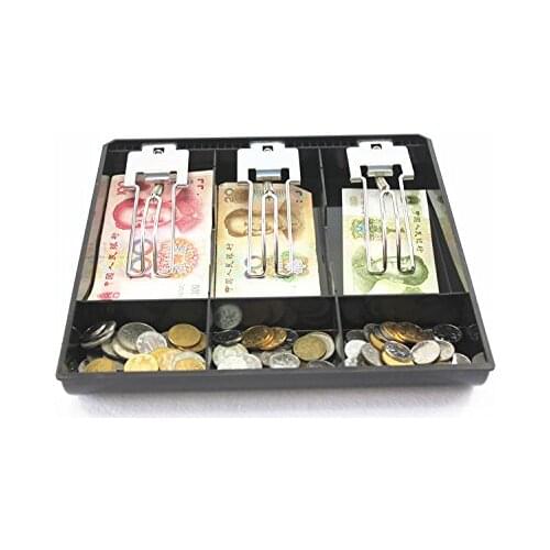 Money Counter case Cash register box New Classify store Cashier coin Drawer box cash drawer tray (3 Compartments)