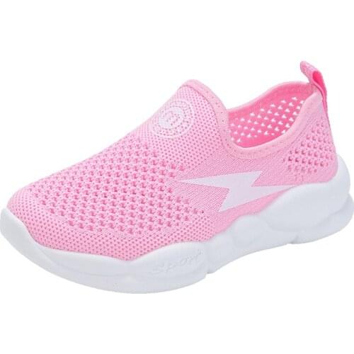Children Shoe Kids Casual Sneakers Spring Summer Air Mesh Cut-outs Breathable High Elastic Toddlers Boy Girl Sports Running Shoe