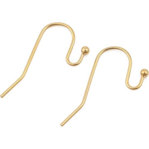 DoreenBeads Fashion Copper Ear Wire Hooks Earring Findings 18K Platinum Filled 21mm x 11mm, Post/ Wire Size: (21 gauge),1 PCs