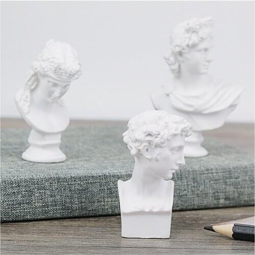 INS Nordic Sculpture Plaster Greek Mythology Imitation Resin Human Head Photo Decorative Backdrops for Photography Props