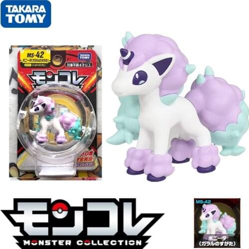 Tomy Pokemon Sword Shield Moncolle Pocket Monster Collection MS-42 Ponyta Galarian form #077 EMC Model Anime Figures Collect