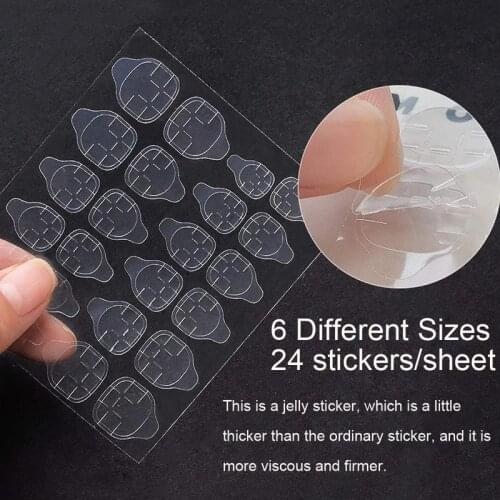 720Pcs Breathable Adhesive Tab Fake Nail Glue Sticker Sticky Double Sided Extension Flexible for False Nails Manicure Stick Tape