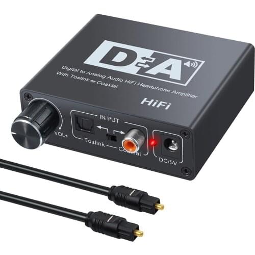 Optical Coaxial Digital To Analog Audio Converter Adapter Decoder DAC Amp 3.5mm Audio Adapter HiFi Stereo Headphone Amplifier