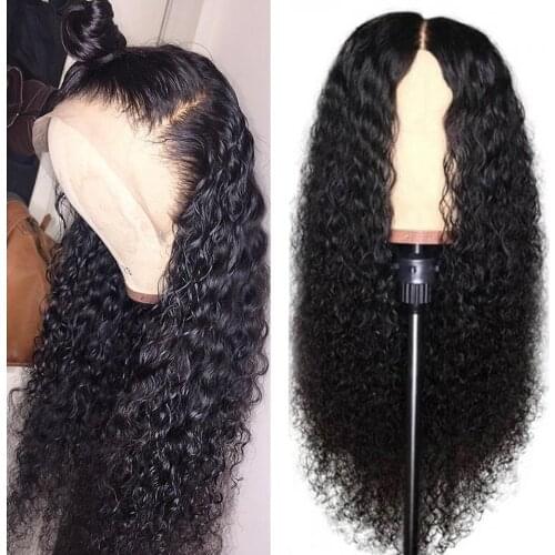 Beauty Queen 13x4 Lace Front Wig Curly Human Hair Wig Brazilian Remy Hair Jerry Curl Wig 150 Density Lace Front Human Hair Wigs