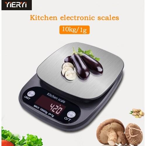 Portable Electronic Digital Kitchen Scale Food Diet Household Balance Weight Scale LED Display Cooking Mini Measure Tool 10kg/1g