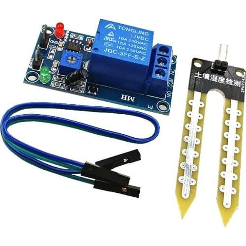 1PCS NEW DC 12V Soil Moisture Sensor Relay Control Module Automatic Watering Of The Humidity Starting Switch