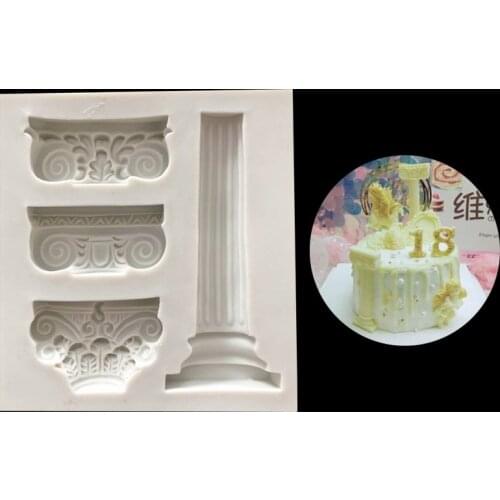 Roman column sugar silicone mold cake chocolate drop mould 15-603