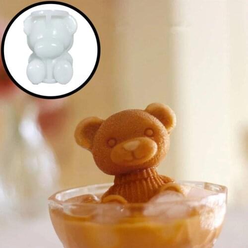 Silicone Mold Bear Shape Ice Cube Maker Chocolate Cake Candy For Coffee Fondant Mold Dough Tea Milk Mold Whiskey Mould Ice V8P2