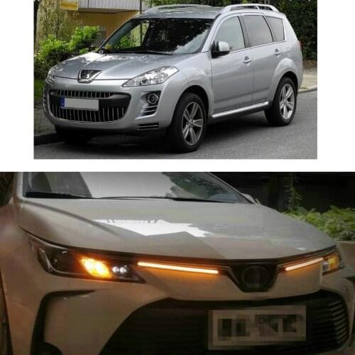 LED Daytime Running Light DRL Turn Signal Lamp For peugeot 4007 4008 405 408 5008 605 607 806 807 EXPERT RCZ 1007 106 107 108