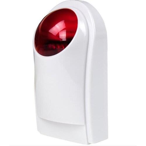 Outdoor Waterproof 433MHz Wireless Siren Strobe Light 110dB Sound Work with Alarm System Host,Security Detector,Alarm Sensor