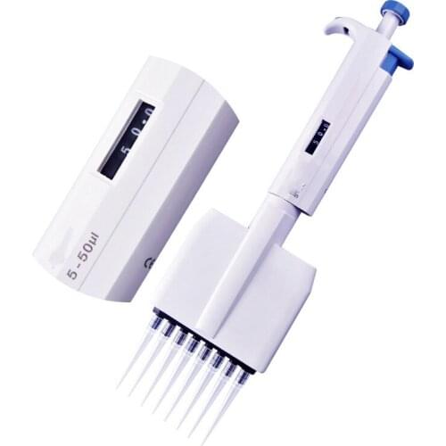 High quality manumotive 8 Channel Adjustable micropipette Toppette Pipette Continuous Number lab supplies