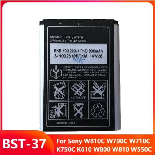Replacement Phone Battery BST-37 For Sony W810C W700C W710C K750C K610 W800 W810 W550C 900mAh