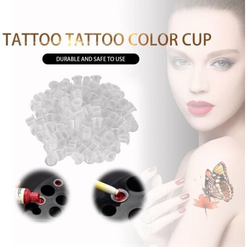 1000 Pcs Small Size S White Tattoo Ink Cups Caps for Needle Tip Grip Power Supply Professional tools Hot