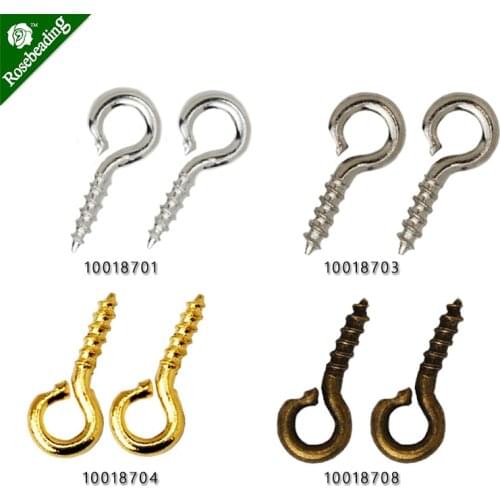 200pcs 10*4.5mm metal Tiny Eye Screws Screw Eye Bail,Screw Eye Pins-100187