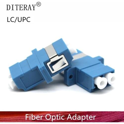 25/50/100/200PCS LC-LC DX SM Fiber Adapter Connector Duplex LC UPC Flange Connector FTTH Fiber Optic Adapter