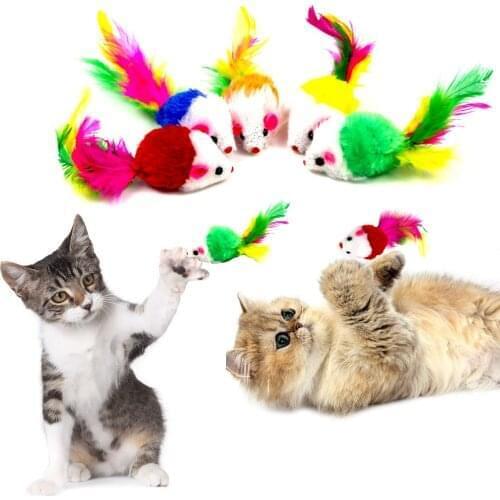 5 Pcs Cat toys False Mouse Interactive Mini Funny Animal Playing Toys For Cats Kitten