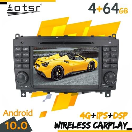 Android 10 Tape Radio Recorder Car For Benz C-W203 CLK W209 2004 - 2007 GPS Multimedia Player Stereo Autoradio Carplay Head unit