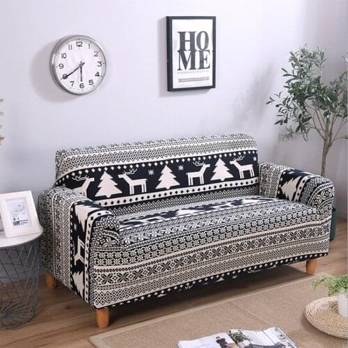Nordic Elastic Sofa Bed Cover for Living Rom Slipcovers Stretch Sofa Covers All-inclusive Couch Corner Cushion Spandex Cover