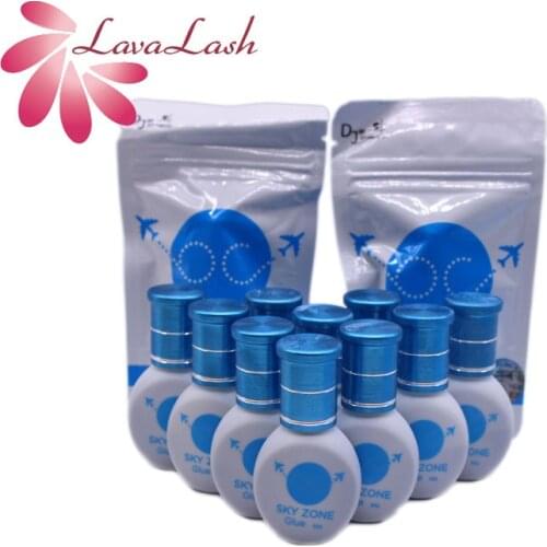 10 bottles Sky Zone Glue Eyelash Extensions New Brand Fast Dry Glue 10g Low irritation False eyelash glue lashes Makeup Tool