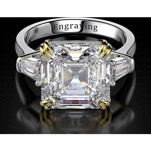 100% 925 Sterling Silver Created Citrine white Diamonds Gemstone rings Aquamarine ring Fine Jewelry gifts for women wholesale