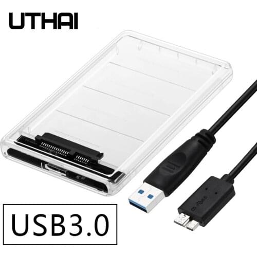 UTHAI G11 2020 USB 3.0 SSD Mechanical Disk Transparent Mobile Hard Disk Box 2.5 Inch SATA Support 2T Solid State Hard Disk Box