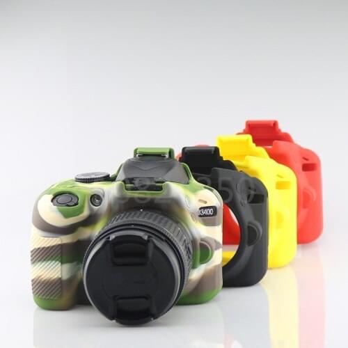 Nice Soft Silicone Rubber Camera Protective Body Cover Case Skin For Nikon D3400 Camera Bag Lens bag