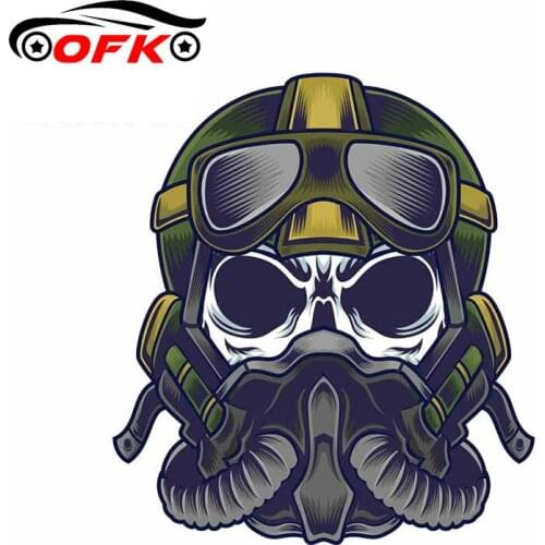 OFK Hot Sell Creative Car Sticker for Mask Skull Graphics Waterproof Car Door Protector Decals Bumper Window PVC13*12cm