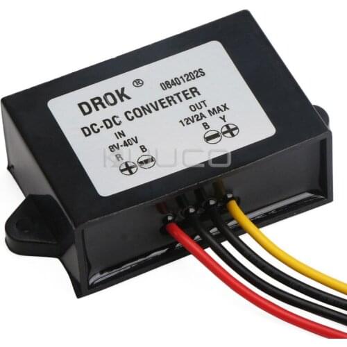 Car Power Supply Module DC 12V/24V(8V~40V) to 12V 2A 24W Auto Buck Boost Converter/Voltage Regulator/Adapter/Driver Module