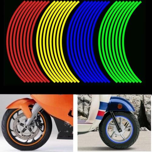 Motorcycle 12 - Inch Reflective Wheel Sticker Wheel Ring Waterproof Sticker Hub Tire Decoration