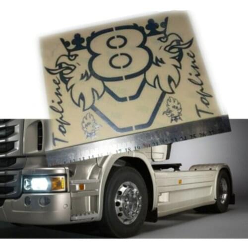 Toy Car Body Stickers Decal For 1/14 Rc Truck Tamiya Scania Tractor Trailer R470 620 56323 R730 Decoration Part