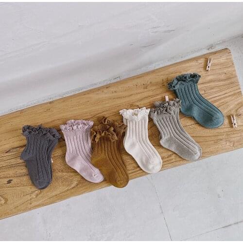 Dropshipping 2019 Baby Calcetines Kids Socks Toddlers Girls Cute Short Socks Soft Cotton Lace Fashionable Childrens Socks