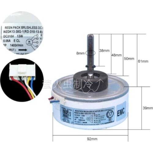 New for air conditioner motor RD-310-13-8 WZDK13-38G-1 Fan motor good working