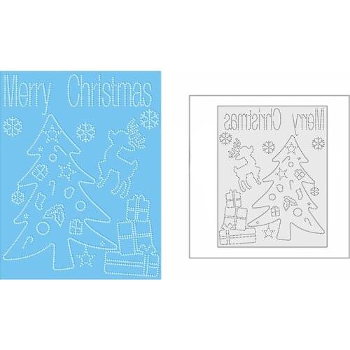 New Merry Christmas Gift Panel 2020 Metal Cutting Dies for DIY Scrapbooking and Card Making Decorative Embossing Craft No Stamps