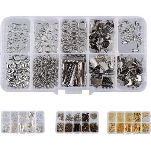Bulk wholesale 4 boxes 800pcs Jewelry Making Starter Kit Set Earring Bracelet Necklace Jewelry Finding with free container box