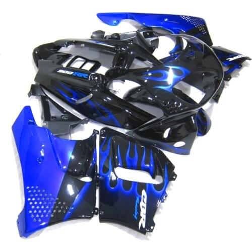 Plastic fairing kit for HONDA CBR900RR 893 1996 1997 Blue Flames Fairings CBR893RR 96 97 XF57