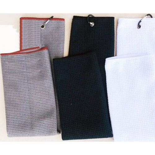 40x60cm Golf Towel With Hook 4 Colors Microfiber Fabric For Golf Lovers Duty Clip Carabiner Accessories Cleaner Men Women