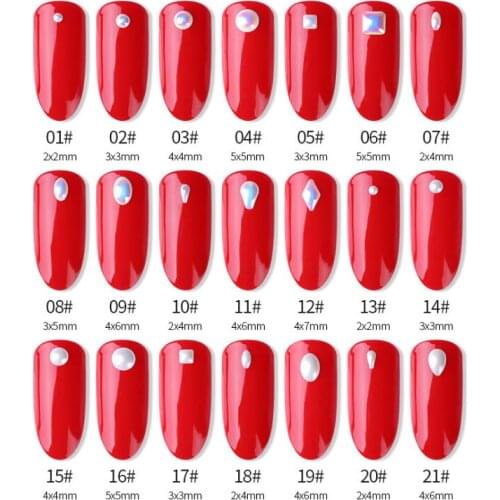 Semicircle Pearls Mixed Design Flat Back 3D Nail Art Decorations Pearls Rhinestones Nails Accessories Stones