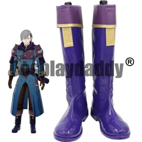 Fire Emblem: Three Houses Officers Academy Blue Lions Commoner Ashe Ubert Durand Part 2 Timeskip Ver. Cosplay Shoes Boots C006