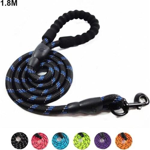 1.8 M(6 FT)Strong Dog Leash with Comfortable Padded Handle Highly Reflective Threads Dog Leashes for Small Medium Large Dogs