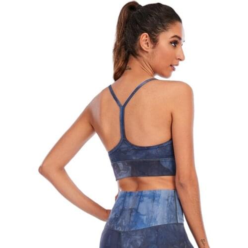 Sexy Y-Type Lengthen Verison Padded Gym Workout Bras Women Naked-feel Fabric Plain Sport Yoga Bras Fitness Crop Tops