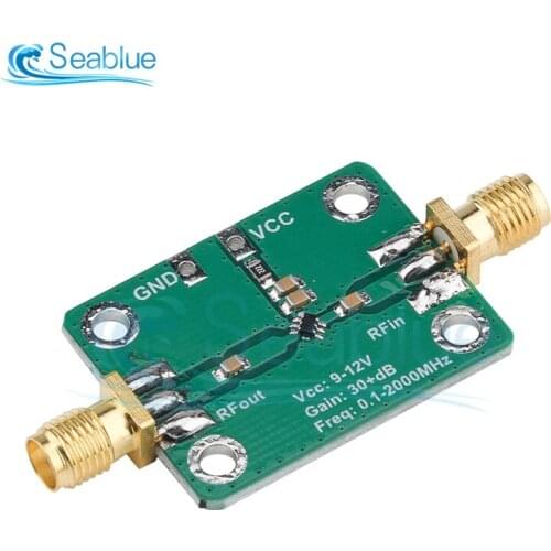 9-12V Radio Frequency Broadband Amplifier Low Noise Amplifier LNA (0.1-2000MHz Gain 32dB)