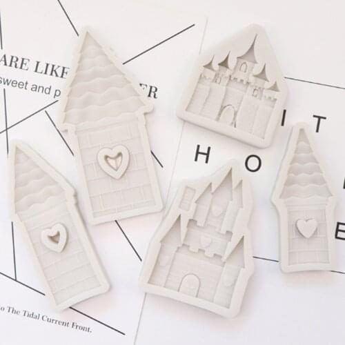 Various Castles Silicone Mold Fondant Cakes Decorating Tool Molds Sugarcrafts Chocolate Baking Tool For Cake Gumpaste Form Tool