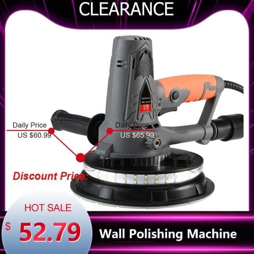 Drywall Sander 220V 1050W Wall Polishing Machine Electric Wall Grinding Machine with LED Lighting Strips Speed Adjustable