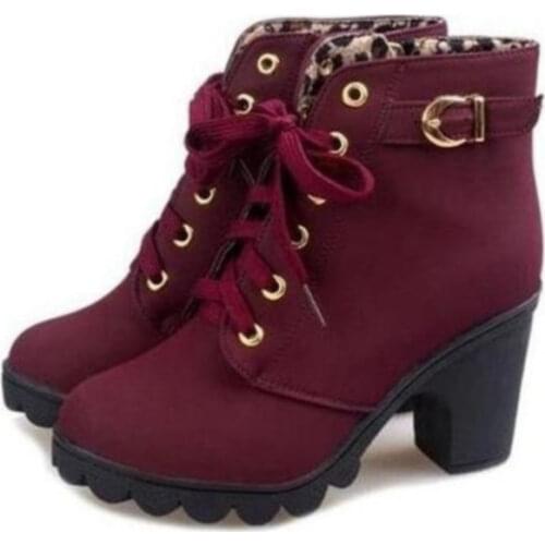 Fashion Women Shoes Ladies Thick Fur Ankle Boots Autumn Winter High Heel Platform Rubber Shoes Snow Boots 8 Color