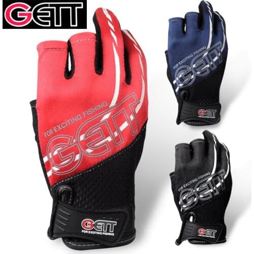 1 Pairs 3 Finger Cut Leather Fishing Gloves for Kayaking, Hiking, Paddling, Hunting Men Breathable Waterproof Gloves